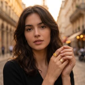 bijoux-1866-da3-1 Bague Étoile & Lune Acier Inoxydable 316L