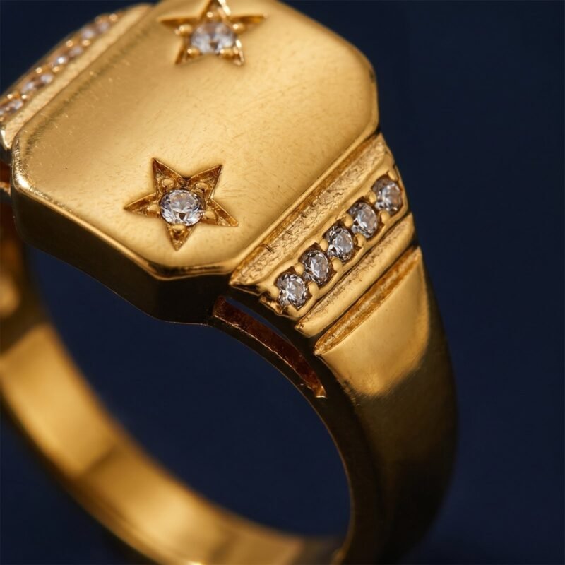 bijoux-1866-macro-1.jpg Bague Étoile & Lune Acier Inoxydable 316L