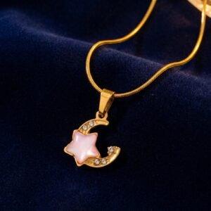 bijoux-1888-da1-1.jpg Collier Lune Acier Inoxydable Doré 316L