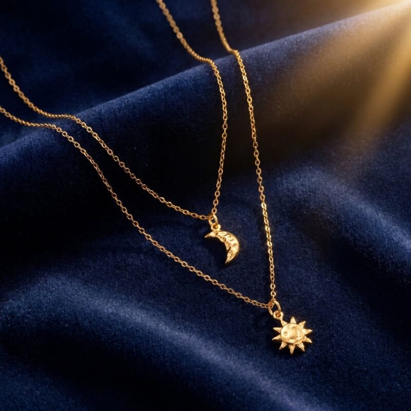 Collier Soleil & Lune Acier Inoxydable 316L