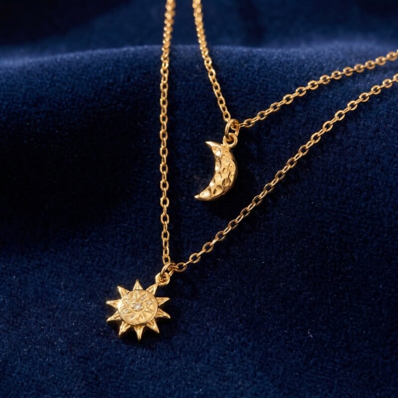 Collier Soleil & Lune Acier Inoxydable 316L