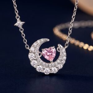 bijoux-1914-macro-1.jpg Collier Cœur & Lune Acier Inoxydable 316L