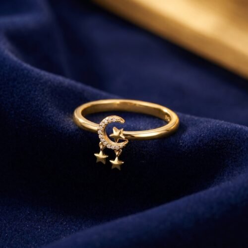 bijoux-1923-da1-1.jpg Bague Ouverte Lune & Étoile Acier Inoxydable Doré