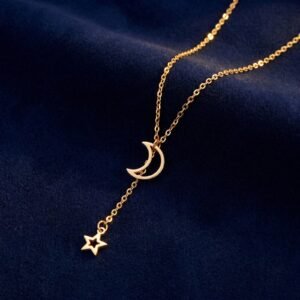 bijoux-1948-da1-1.jpg Collier Court Chaîne Lune Étoile Minimaliste Clavicule