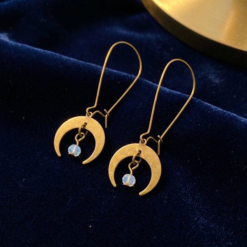 Boucles Lune Rétro Petites Femme Vintage Chic