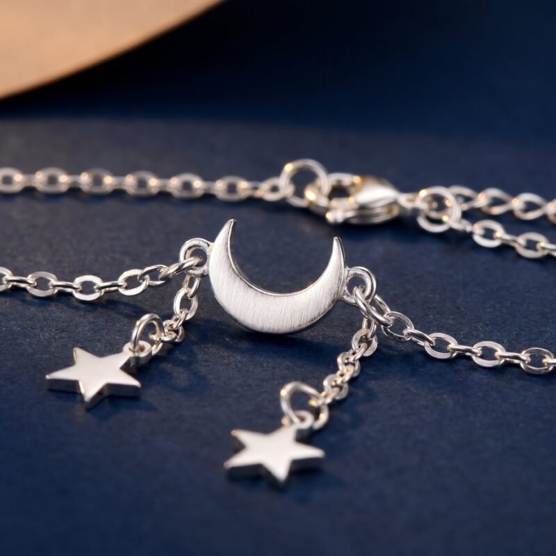 Collier Lune Pentagramme Bohème Femme Boho