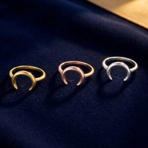 Bague Lune Intemporelle Acier Inoxydable 316L Femme