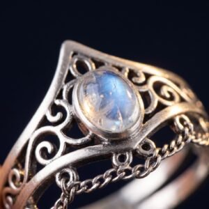 Set de 7 Bagues Célestes Lune Soleil Couronne Acier