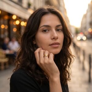 Bague jour nuit soleil lune - Ajourée