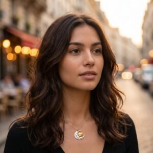 bijoux-2316-da3-1 Collier famille lune cœur - Lien infini