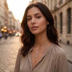 bijoux-2355-da3-1 Collier lune goutte d'eau - Minimalisme élégant
