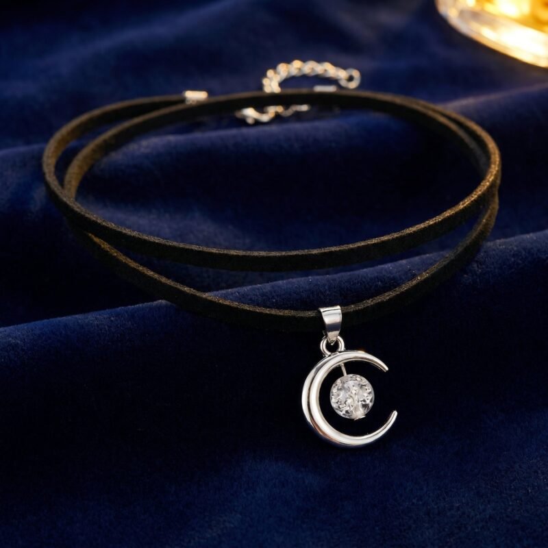 bijoux-2750-da1-2-1.jpg Collier Lune Double Couche Coréen — Tendance Céleste