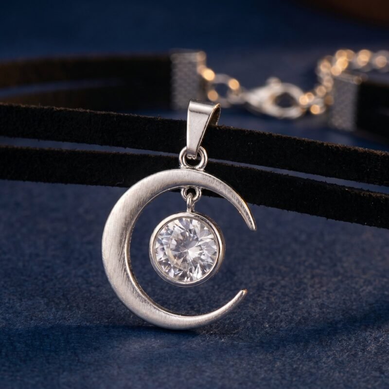 bijoux-2750-macro-2-1.jpg Collier Lune Double Couche Coréen — Tendance Céleste