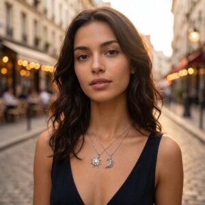 bijoux-2756-da3-1 Collier Lune Vintage Couple Amitié — Deux Âmes