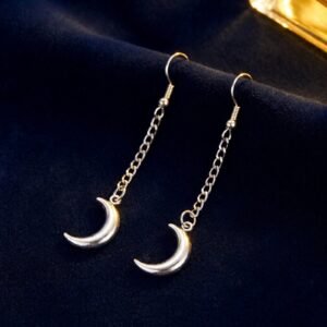 bijoux-2769-da1-1.jpg Boucles d'Oreilles Lune Argent Chaîne Longue — Légèreté