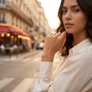 Bracelet Acier Inoxydable Lune et Étoile - Élégance