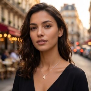 bijoux-2859-da3-1 Collier Lune Épais et Généreux - Design Élégant pour Femme