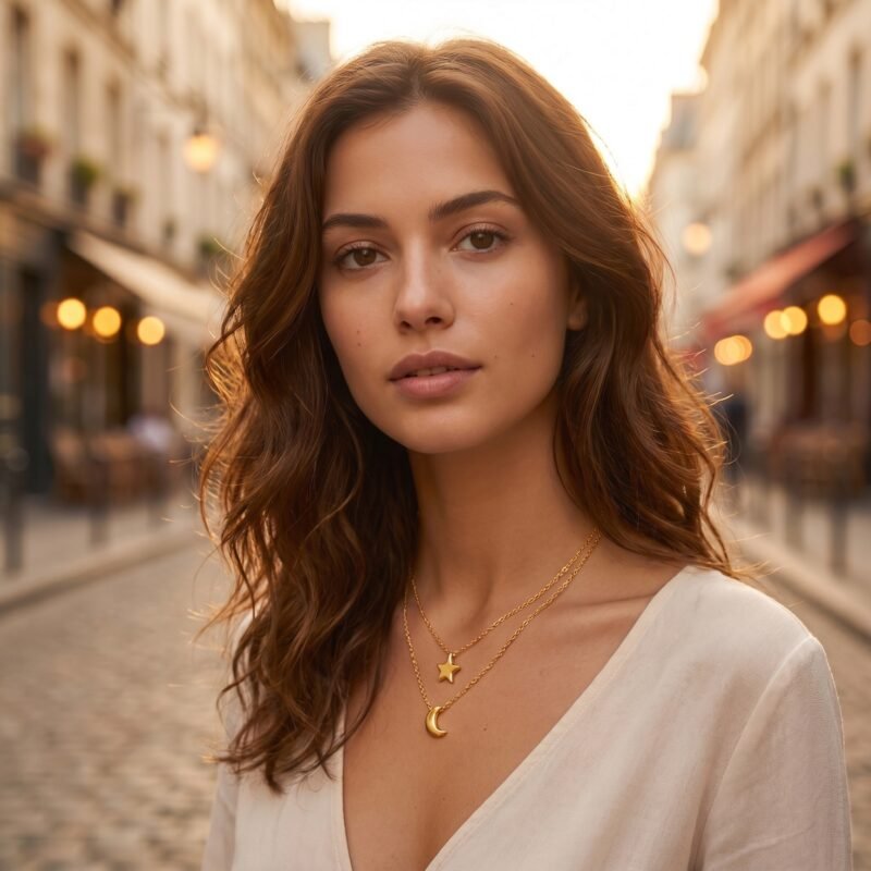 bijoux-2959-da3-1 Collier Lune et Étoile Personnalisable - Poésie Céleste