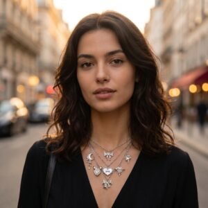 bijoux-3059-da3-3 Pendentif lune zircon strass brillant élégant