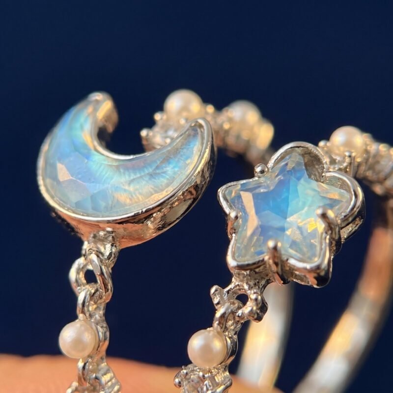 bijoux-3190-macro-2-1.jpg Bague Étoile Lune Bleu Glacier Acier Inoxydable 316L
