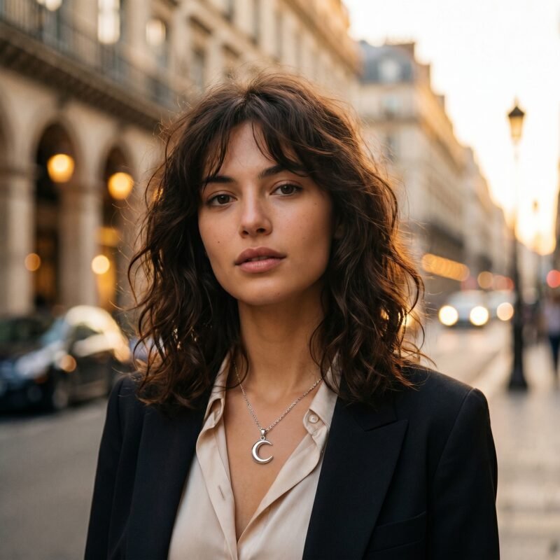 bijoux-3377-da3-3 Collier Lune Croissant Chaîne Clavicule