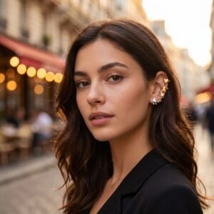 bijoux-3392-da3-1 Clips Oreilles Étoile Amour 5 Branches