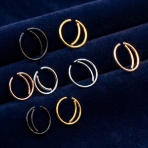 Anneau Lune Piercing Oreille Acier 316L