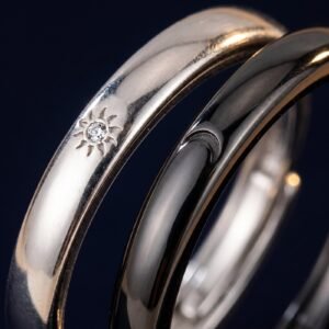 bijoux-3715-macro-1.jpg Bague Couple Soleil et Lune - Noir et Blanc