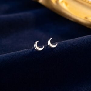 Boucles d'oreilles Lune Épurées - Style Minimaliste