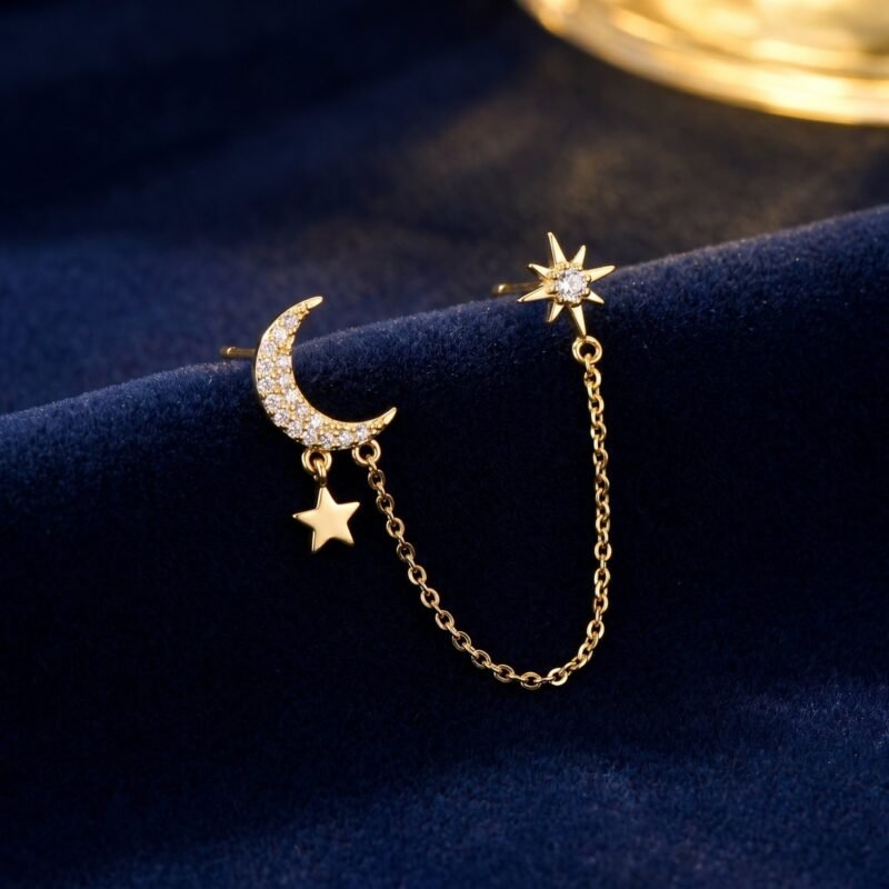 bijoux-3766-da1-1.jpg Boucles d'oreilles Étoile et Lune Zircon Acier